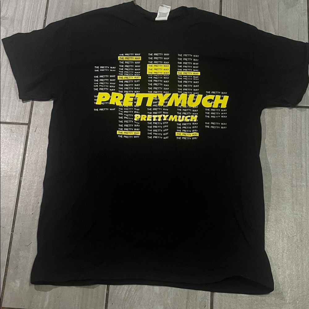 Gildan Black Tee with Yellow Graphic